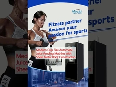 शीट धातु शरीर निर्माण के साथ मध्यम कप आकार की स्वचालित जूस वेंडिंग मशीन