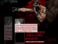 वीडियो तकनीकी सहायता सेवा के बाद 1200W बिजली और काले रंग के साथ ब्लैक इंस्टेंट कॉफी वेंडिंग मशीन