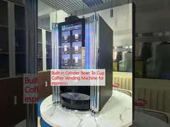 एस्प्रेसो के लिए बिल्ट-इन ग्राइंडर बीन्स टू कप कॉफी वेंडिंग मशीन