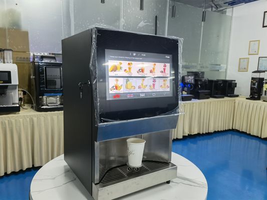 स्टेनलेस स्टील 201 स्मित के साथ स्वचालित डेस्कटॉप कॉफी वेंडिंग मशीन