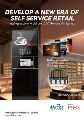 अच्छी कीमत Commercial Espresso Vending Machine 220VAC 2800W with 15.6 Inch Touch Screen ऑनलाइन